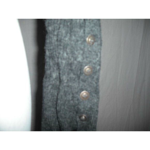 Planet Funk Women's V-Neck Sweater Heather Black Gray Small - Picture 3 of 7